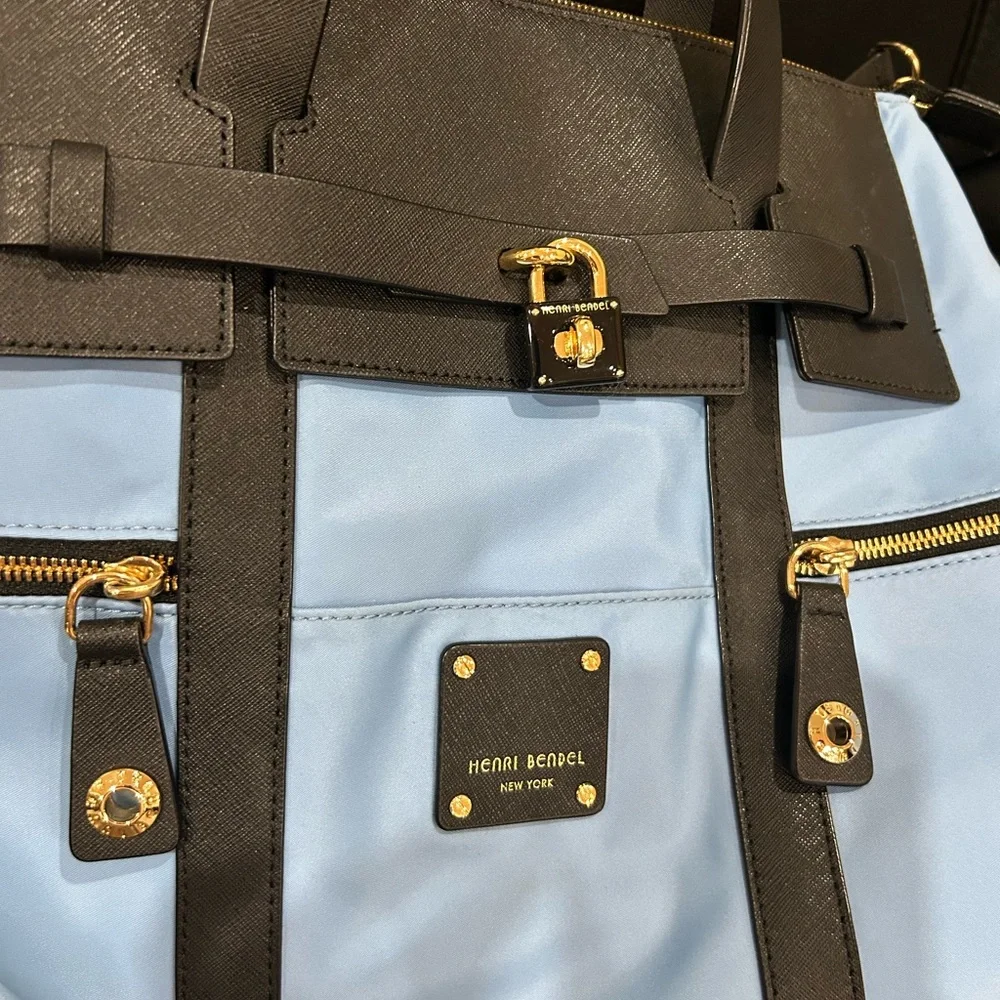 Henri Bendel Black and Blue Bag/ Backpack - Picture 11 of 16
